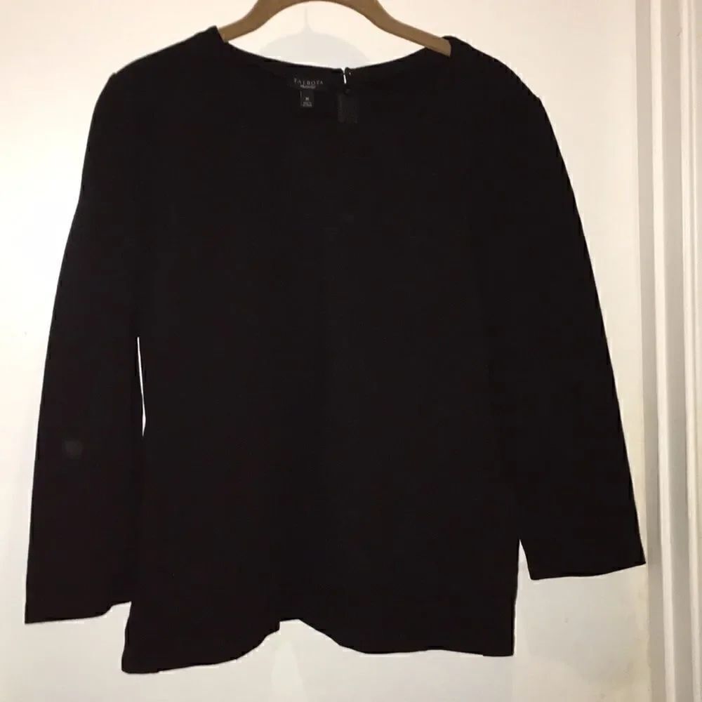 𝅺nwot Talbots loose fitting blouse black size medium